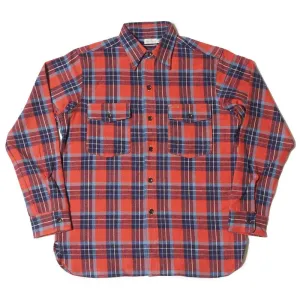 Warehouse & Co Los 3022 Flanell mit Kinnriemen - Lachs/Blau (Nicht waschen)
