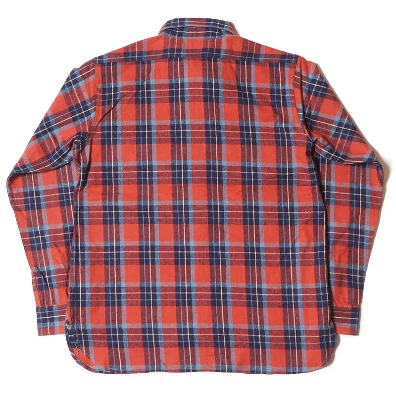 Warehouse & Co Los 3022 Flanell mit Kinnriemen - Lachs/Blau (Nicht waschen)
