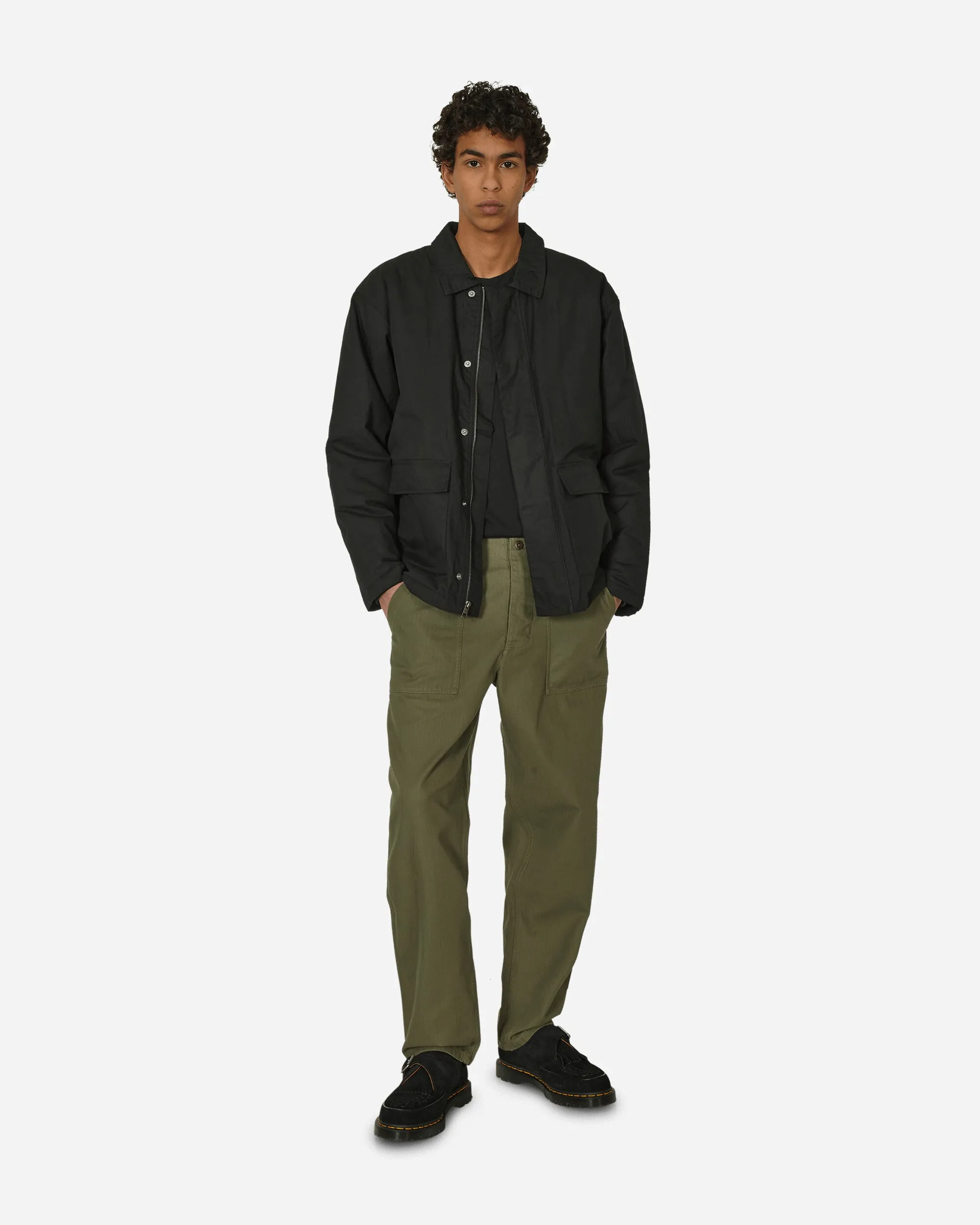 Gewachste Canvas Arbeitsjacke Schwarz