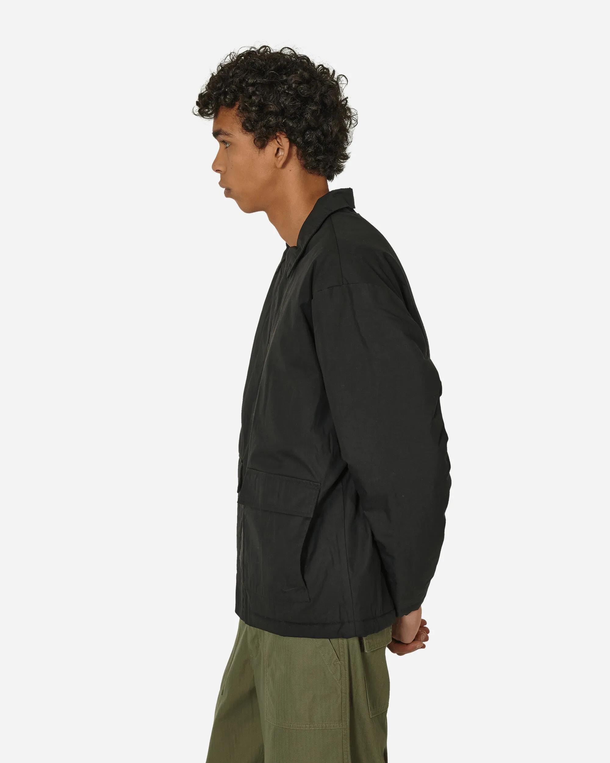 Gewachste Canvas Arbeitsjacke Schwarz