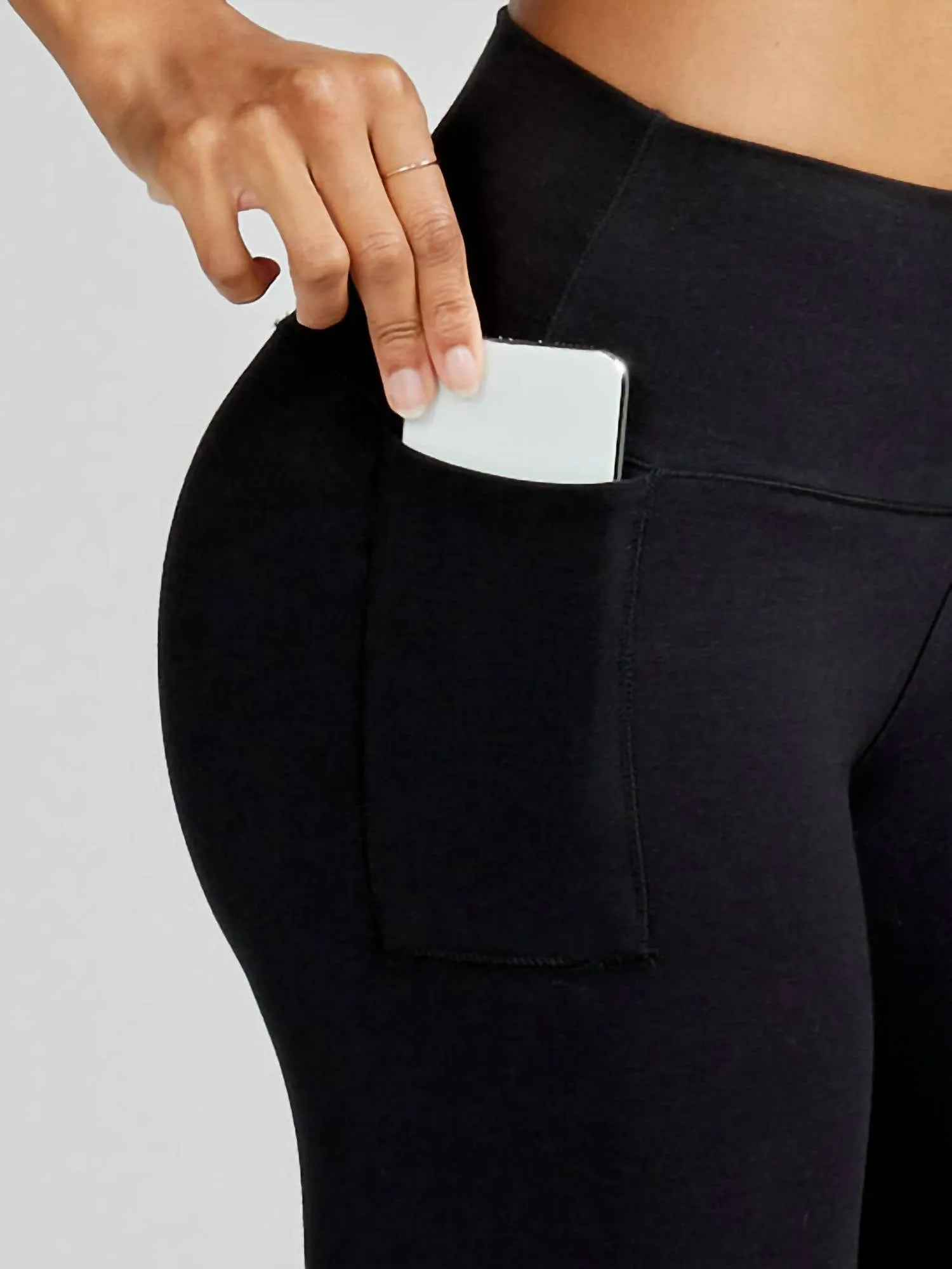 Damen 7/8 Leggings in Schwarz