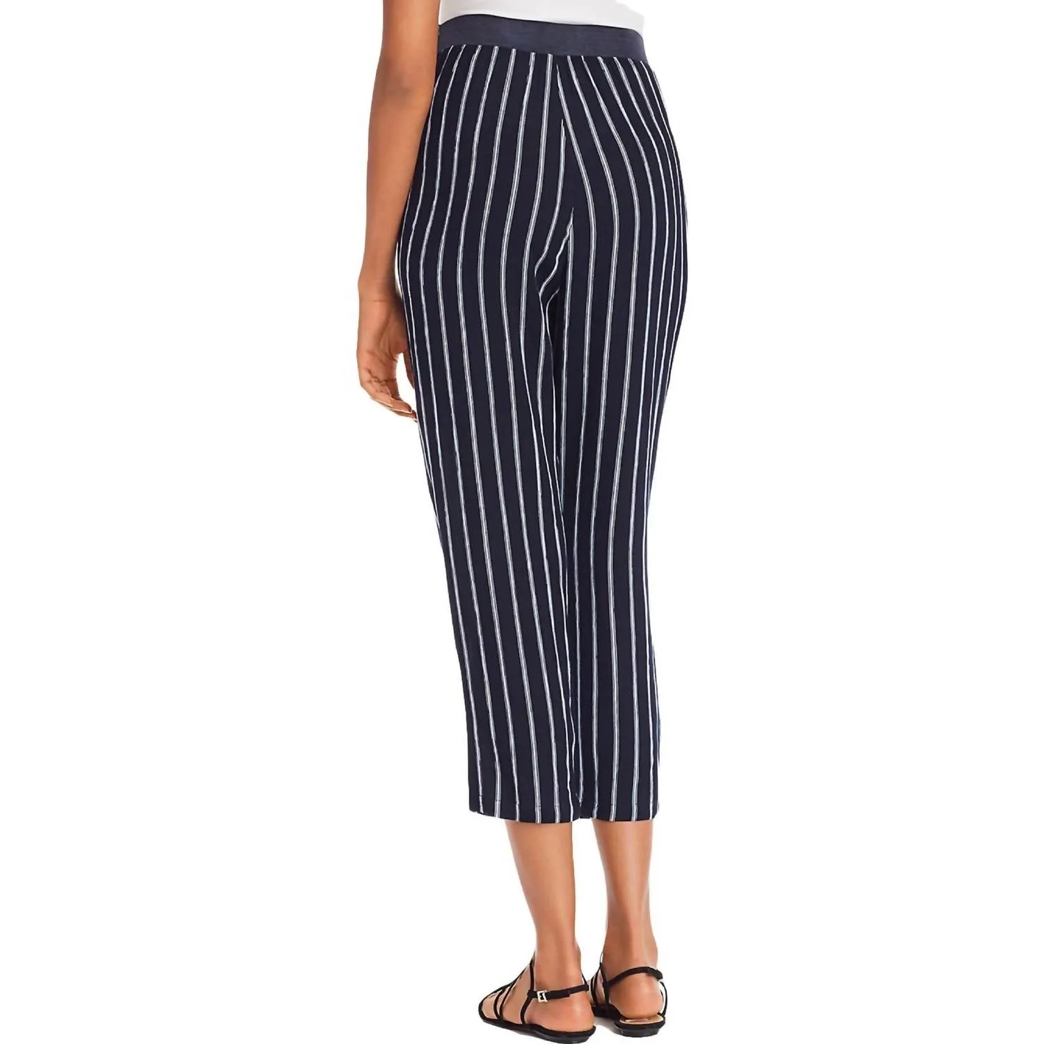 Damen Arrow Gestreifte High-Rise Straight-Leg Hose in Blau