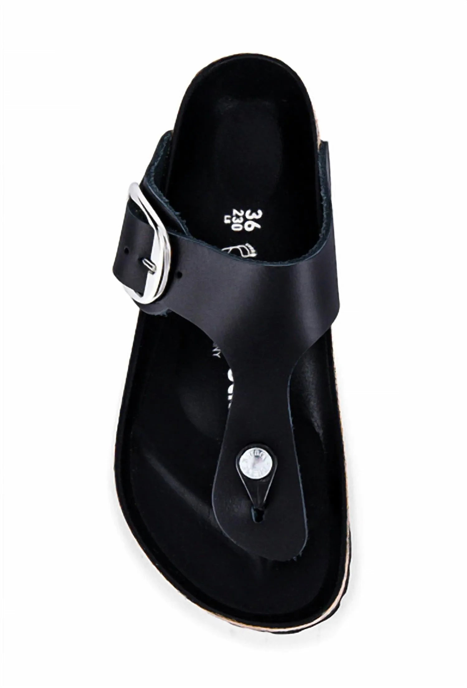 Damen Gizeh Big Buckle Sandalen in Schwarz