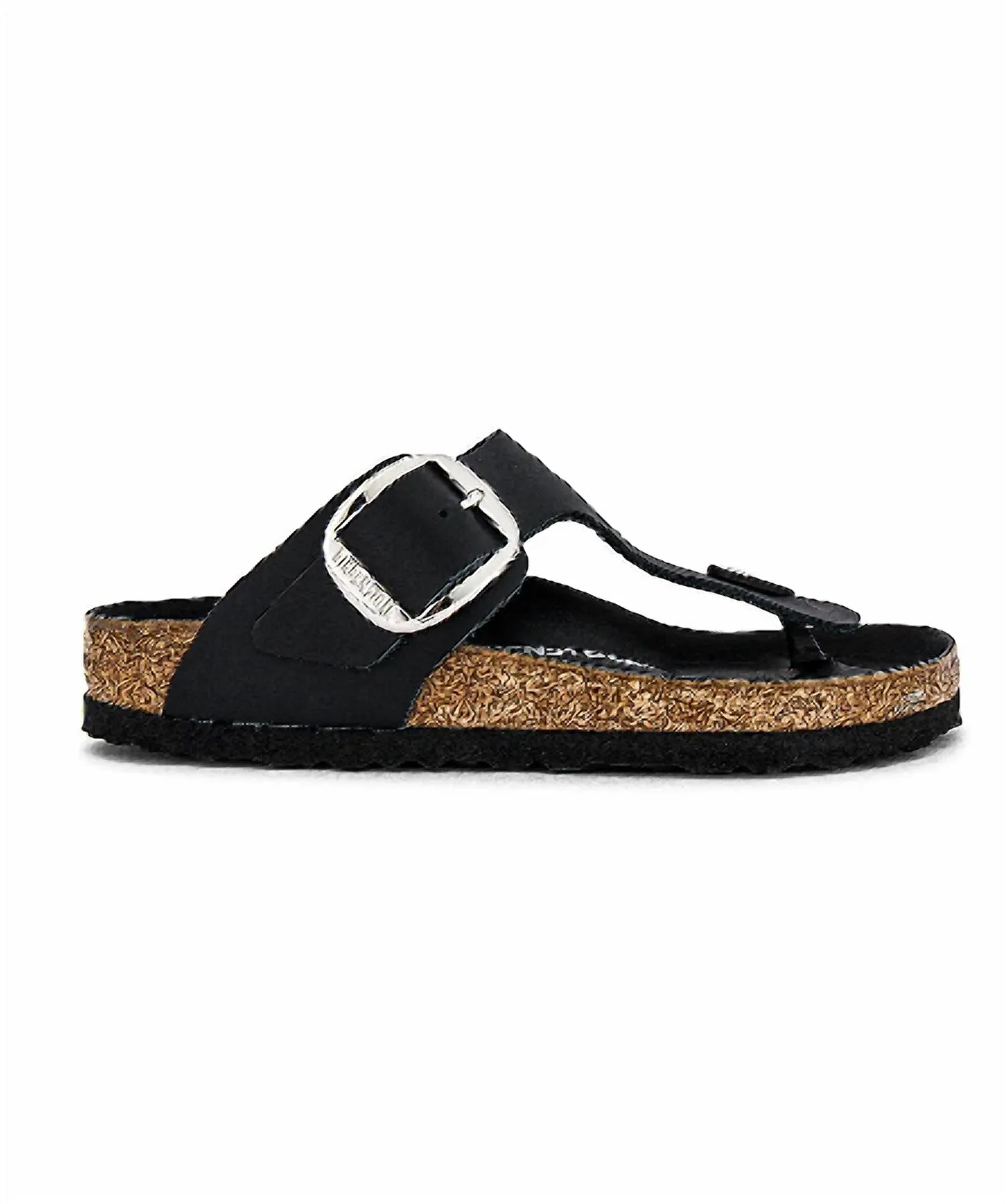 Damen Gizeh Big Buckle Sandalen in Schwarz