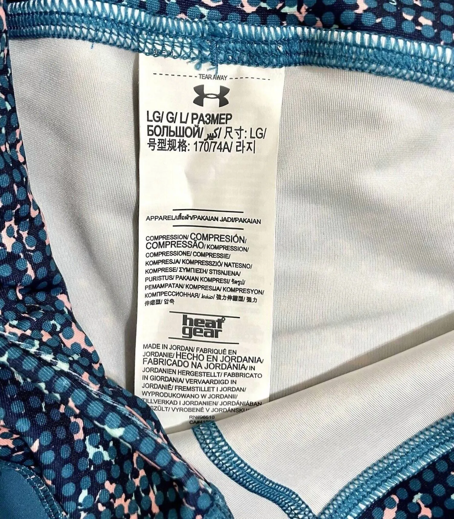 Damen Heat Gear Kompressions-Cropped-Leggings in Blau