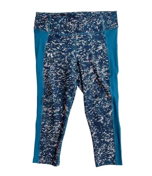 Damen Heat Gear Kompressions-Cropped-Leggings in Blau