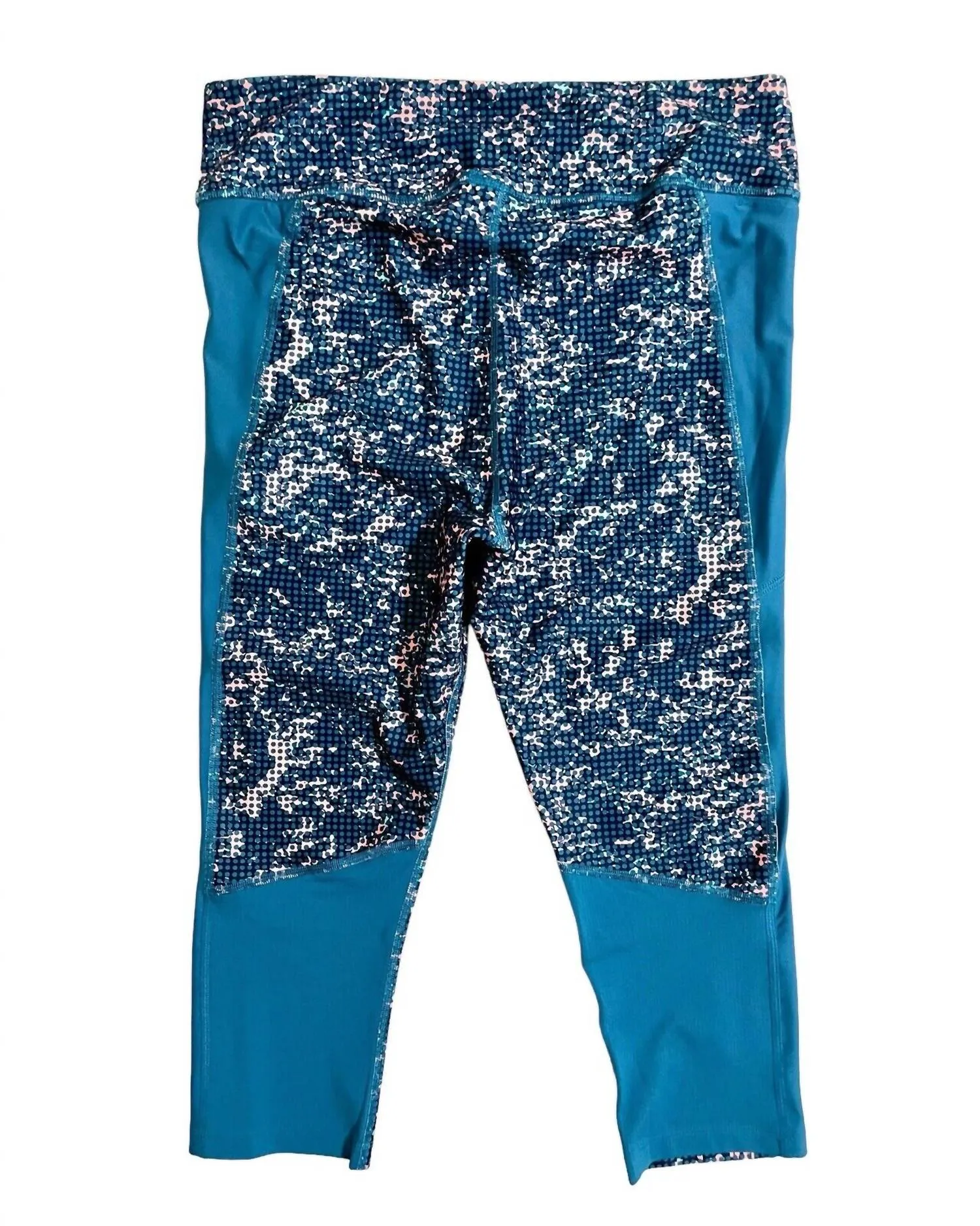 Damen Heat Gear Kompressions-Cropped-Leggings in Blau