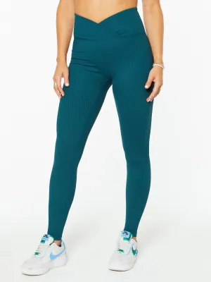 Damen Rippen-Stretch-Legging 
