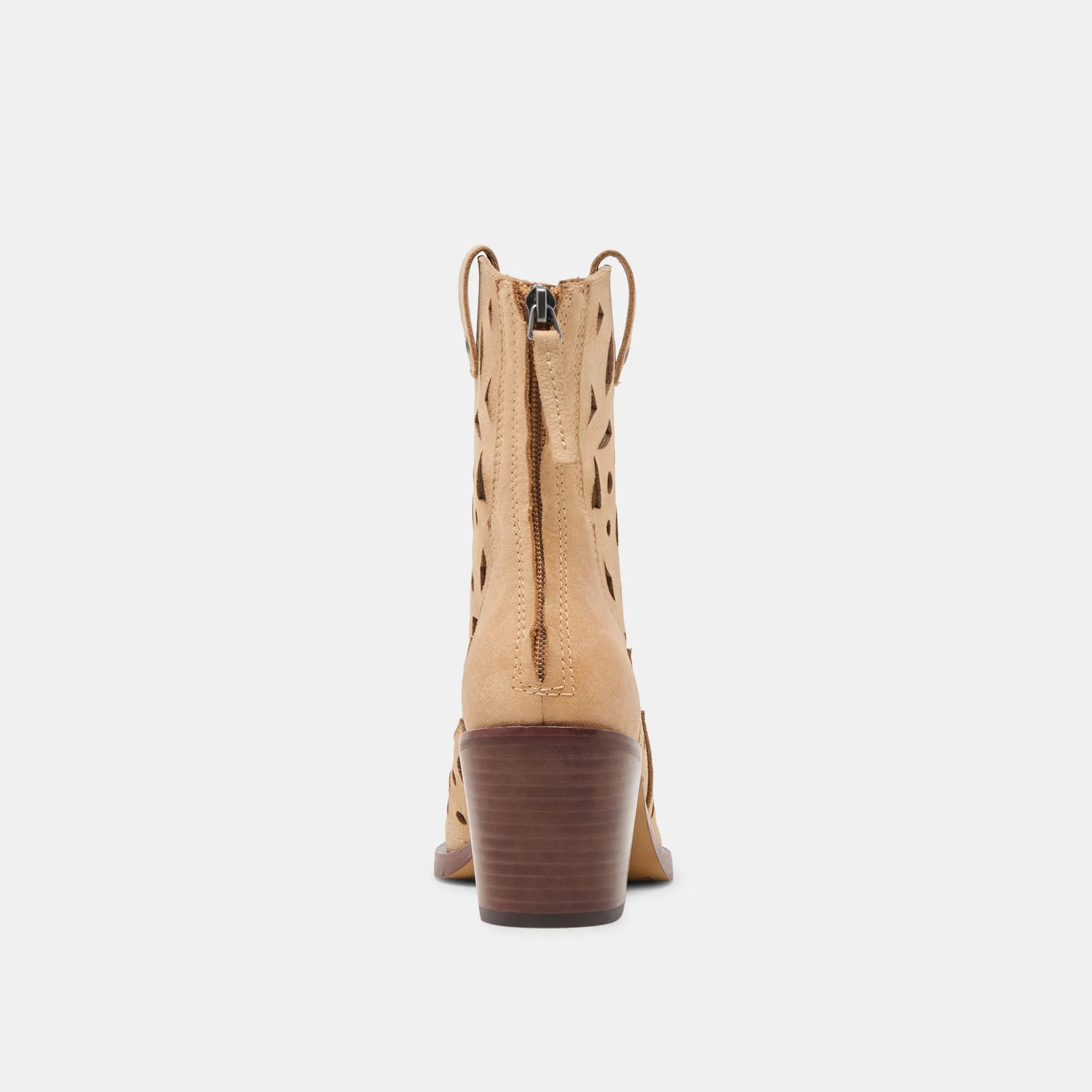 ZENOBI STIEFELETTEN KAMEL LEDER MIT VINTAGE-EFFEKT